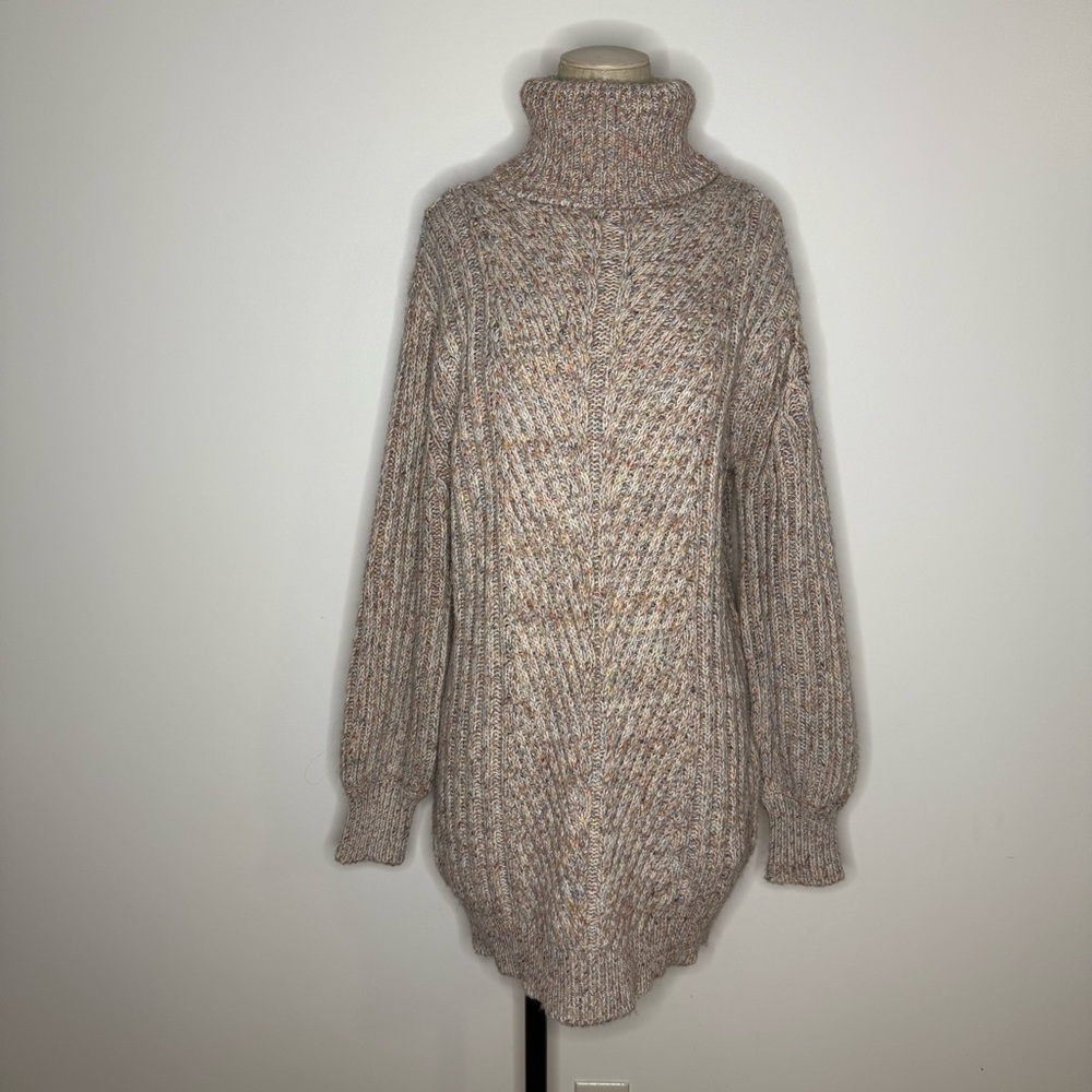 Lush Cozy Turtleneck Sweater Dress